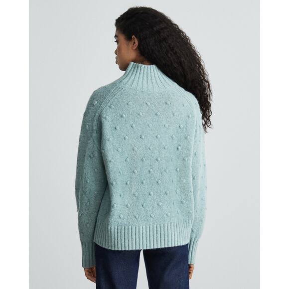 NWT Everlane The Alpaca Pom-Pom Turtleneck Sweater Size Small Wool - Picture 2 of 14